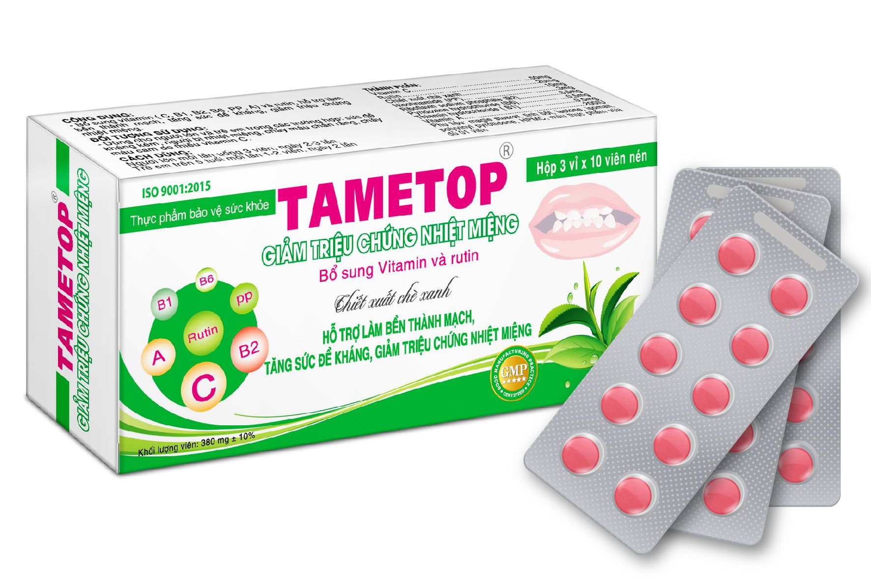 Nhiệt miệng Tametop dạng viên - an toàn khi sử dụng