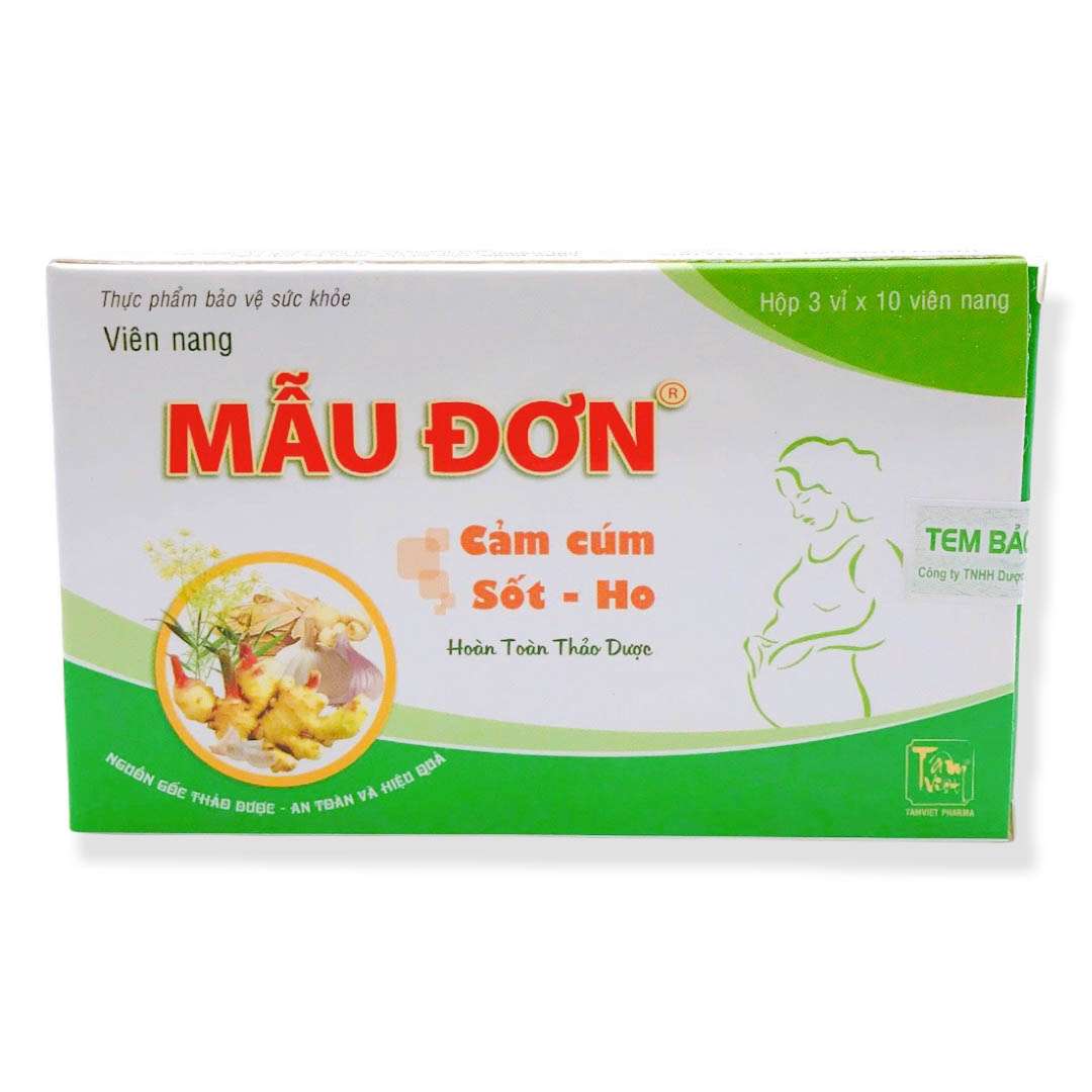 Viên cảm cúm mẫu đơn - Hỗ trợ cho bà bầu khi bị cảm