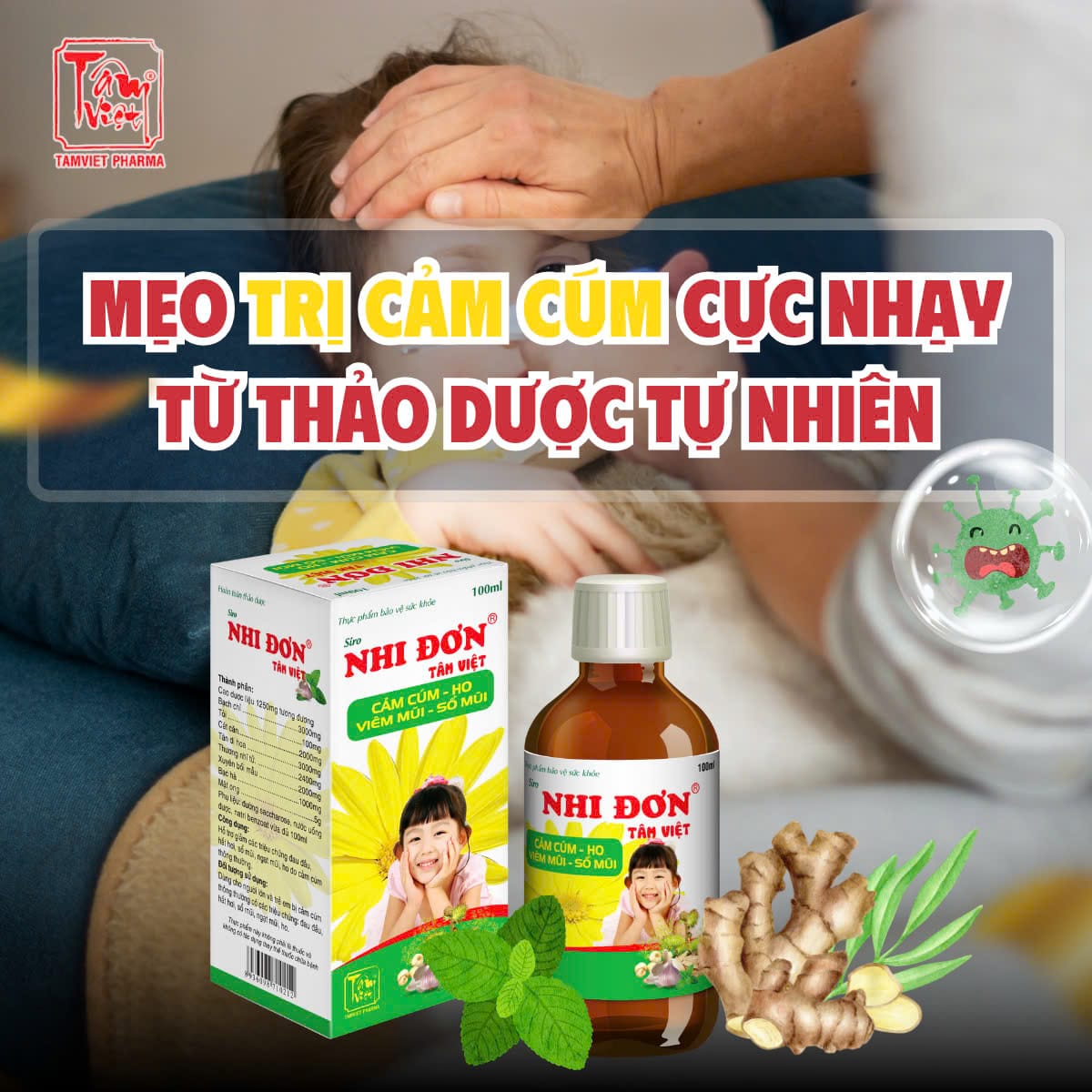 MẸO TRỊ CẢM CÚM CỰC NHẠY TỪ THẢO DƯỢC TỰ NHIÊN