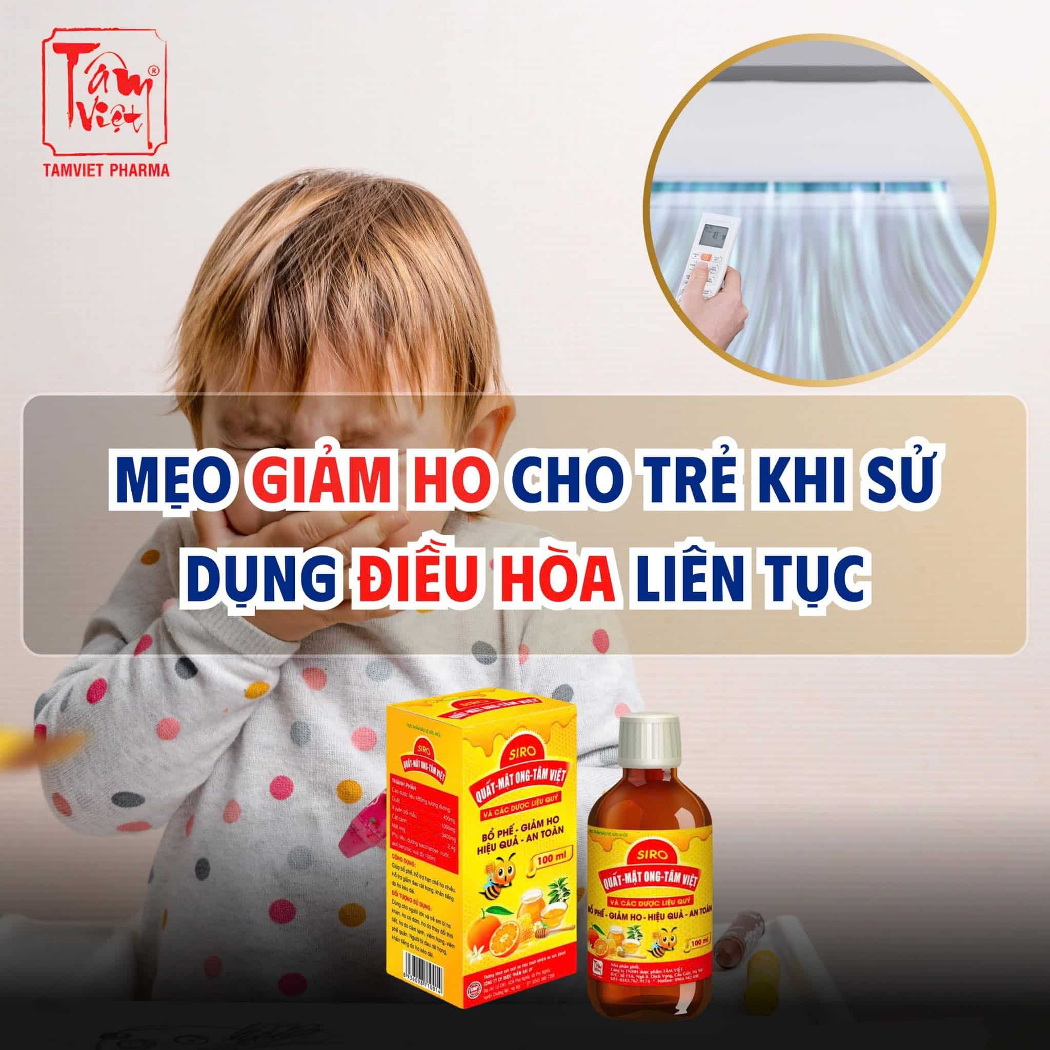 MẸO NHỎ GIÚP GIẢM HO CHO TRẺ KHI SỬ DỤNG ĐIỀU HÒA LIÊN TỤC
