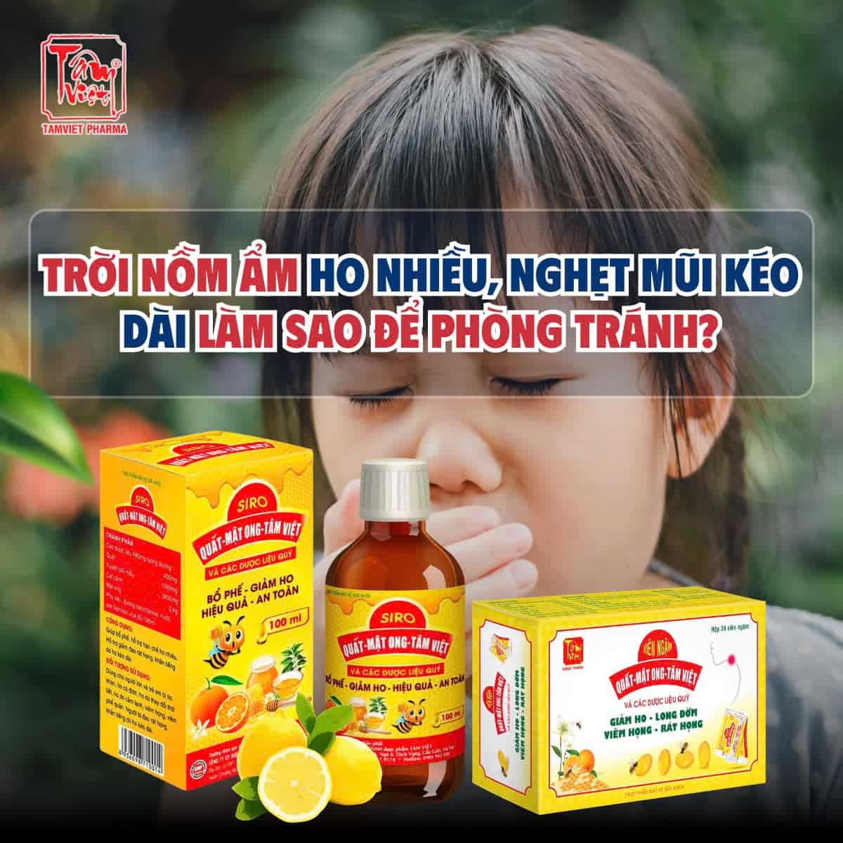 LÀM SAO ĐỂ DỨT ĐIỂM NGHẸT MŨI, HO KHI TRỜI NỒM