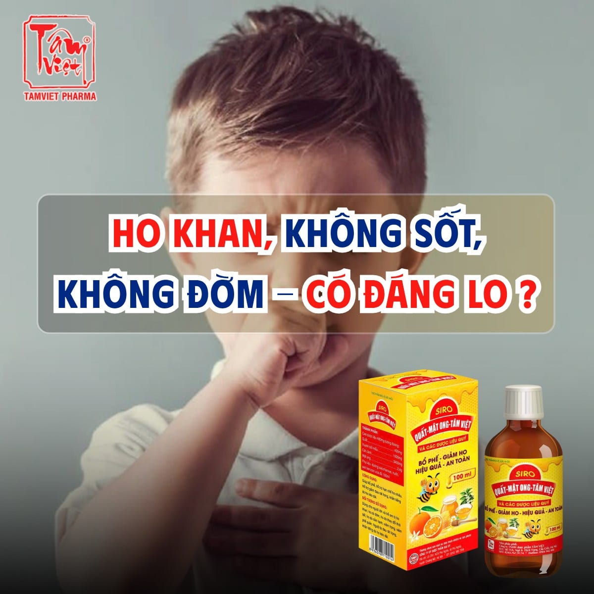 HO KHAN KHÔNG SỐT, KHÔNG ĐỜM – CÓ ĐÁNG LO?