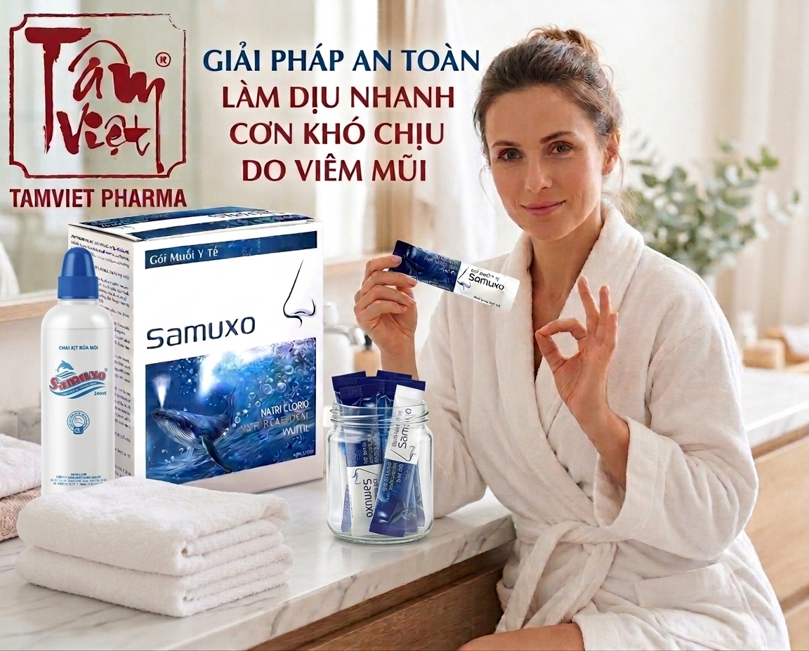 GIẢI PHÁP AN TOÀN LÀM DỊU NHANH CƠN KHÓ CHỊU DO VIÊM MŨI